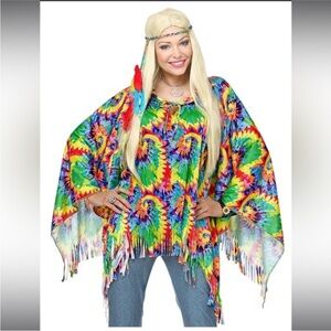 Spirit Halloween hippie poncho costume
